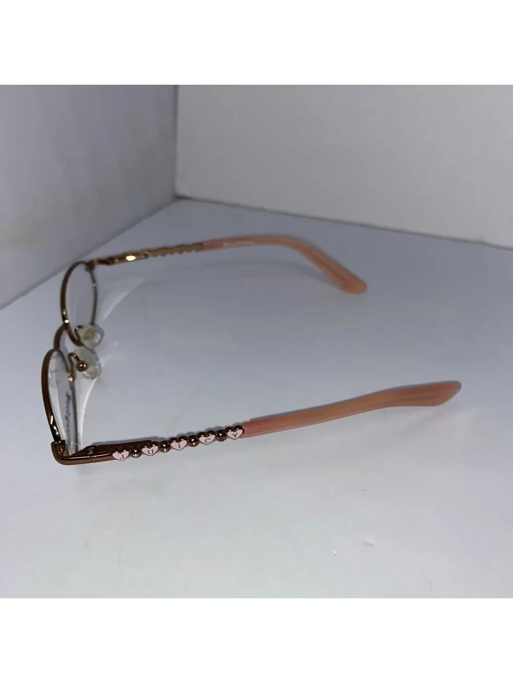 Juicy Couture TOO COOL JMY 44-16-120 Rose Gold Full Rim Eyeglasses Frame Pink